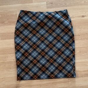 Plaid Pencil Skirt - Carole Wren